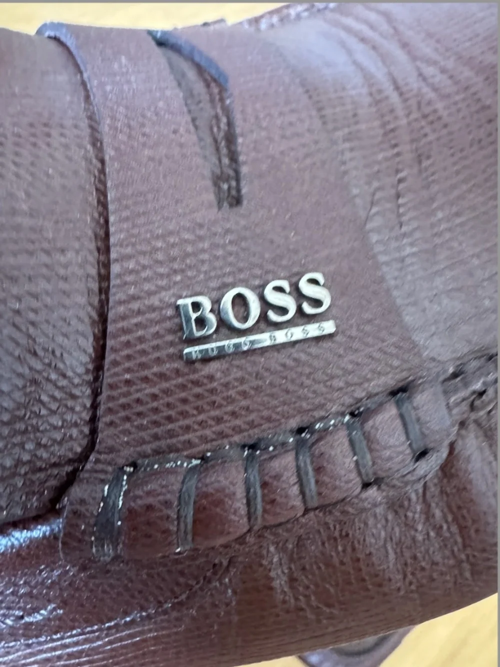 Hugo Boss Leather Penny Loafer Shoes in Size 9